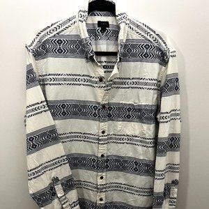 J Crew Men's Patterned Button Up Shirt XL